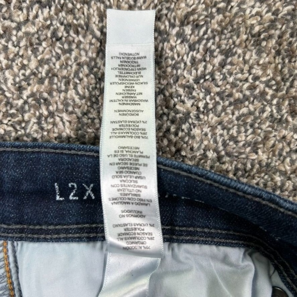 Du/er L2X Relaxed Tapered Performance Denim Jeans Mens 32x34 Casual Dark Wash - Picture 9 of 15